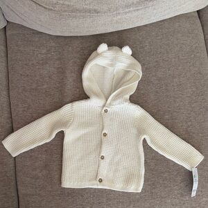 CARTERS | Button Up Bear Hoodie